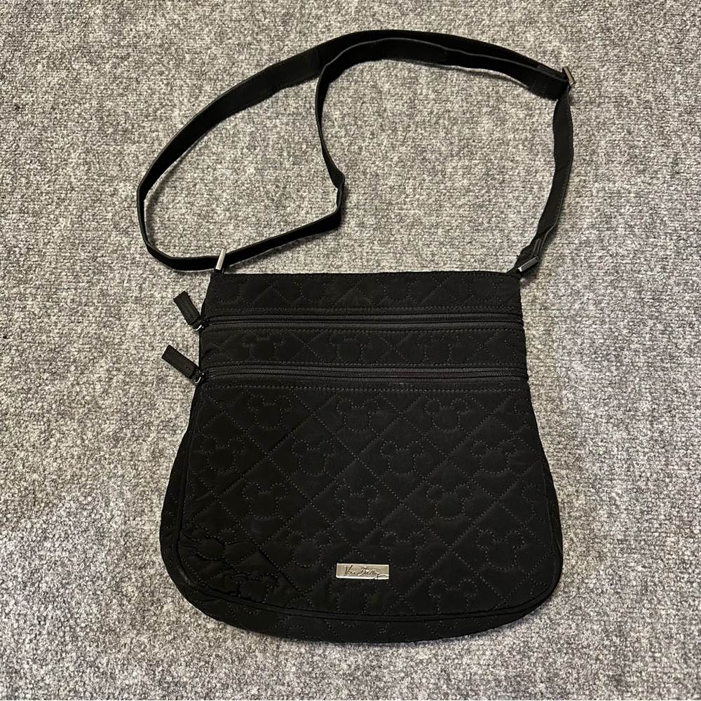 Vera Bradley Black Disney Quilted Crossbody Bag